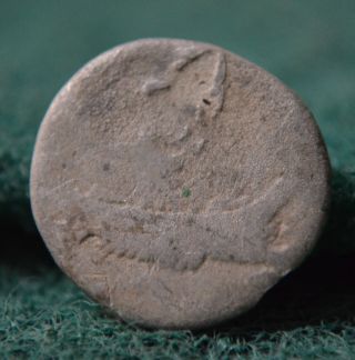 Mark Antony Denarius,  1st Century Bc.  Galley Roman Legionary Silver Coin photo
