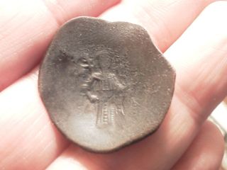 Jusus Christ On 1000 Year Old Coin,  Probably Manuel I Comnenus Billon Trachy, photo