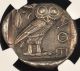 C.  440 - 404 Bc Attica,  Athens Ar Tetradrachm Ngc Au50 Coins: Ancient photo 3