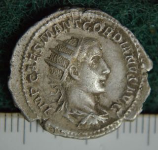 Gordian Iii.  Ancient Roman Silver Antonianus,  238 - 244 Ad.  Ar Coin.  Rome. photo