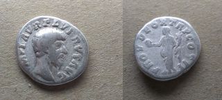 Antique Coin Lucius Verus Silver Roman Denarius Ad 161 - 169 0776 photo