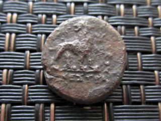 Ancient Greek Bronze Coin Unknown Very Interesting / 15mm photo