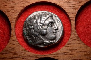 Ancient Greek Silver Tetradrachm Coin Of Alexander The Great - 323 Bc photo