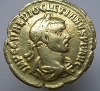 Gold,  Aureus Диоклетиана (284 - 305 н.  э. ). photo