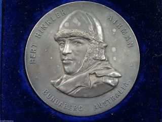 Australian 1928 Bert Hinkler London To Darwin Flight Medallion photo