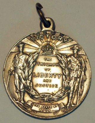 1919 - Wwi - Australian Victory Medallion - The Triumph Of Liberty & Justice photo
