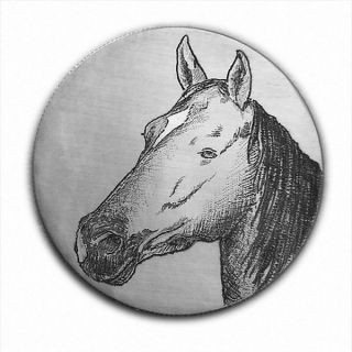 Horse Head Hand Engraved Ike Silver Dollar Hobo Nickel / Love Token S153 photo