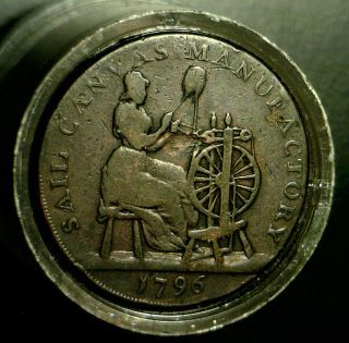 1796 Sail Maker Conder Token From 18th Century Great Britain photo