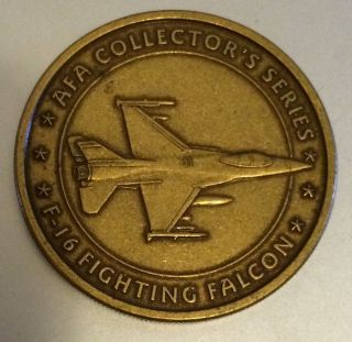 Air Force Association Afa F - 16 Falcon Coin Medal Aviation Aircraft Airplane photo