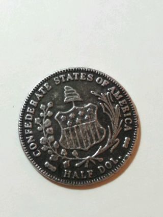 1861 Confederate States Of America Half Dollar Coin / Token Fantasy Piece ? photo