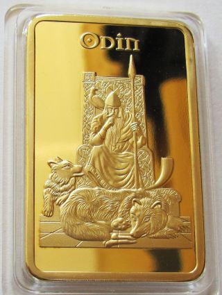 1 Oz Odin - Life Tree With Serial Number Pure.  999 24k Gold Bullion Bar Rare photo