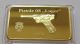 1 Oz 1908 Germany Famous Pistol Luger 08.  999 24k Gold Bullion Bar Very Rare Exonumia photo 4