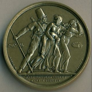 Napoleon I Misfortunes Of War Large Bronze Medal Malheurs De La Guerre photo
