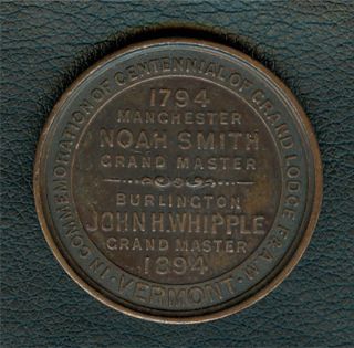 Vermont Grand Lodge F&a.  M.  1894 Medal photo