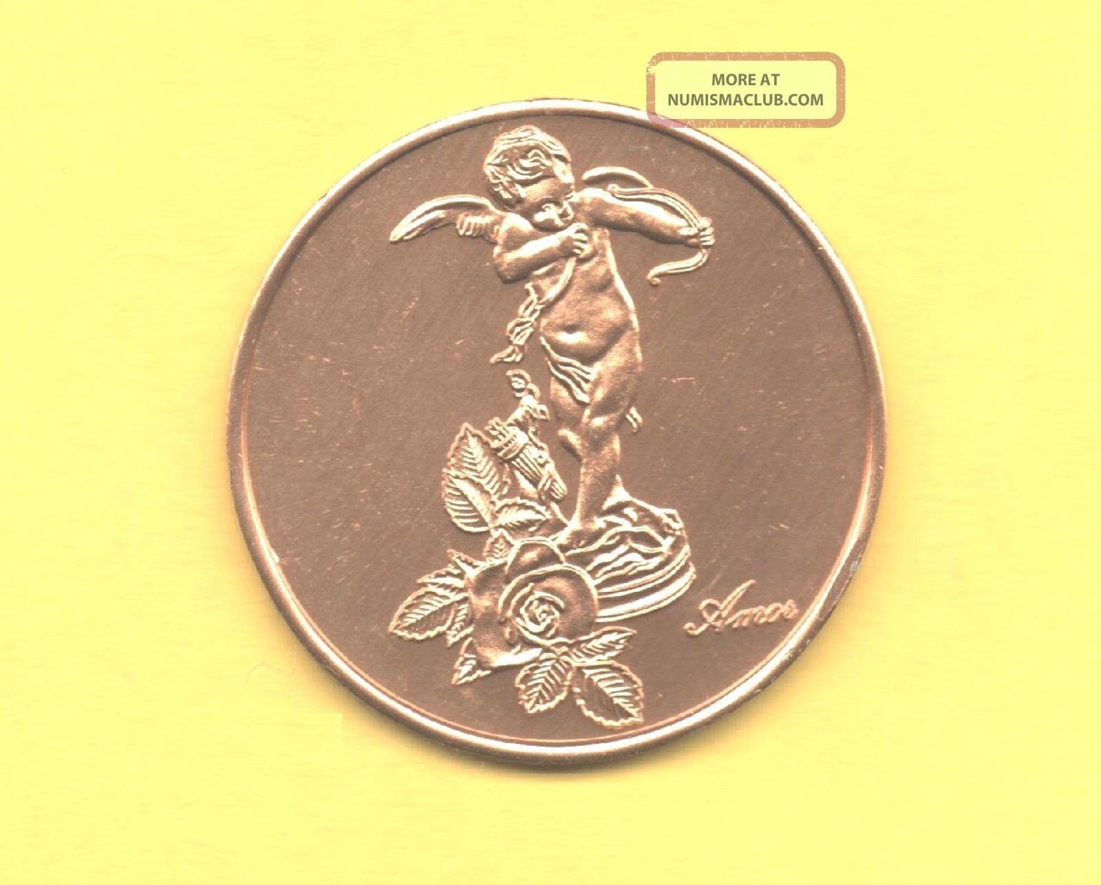 Cupid Standing With Bow 1975 Amor Love Token Exonumia photo