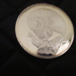 1971 Ruffed Grouse 2,  Ounce Sterling Silver Medal Roberts Birds photo