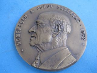 The Renovator Of Portuguese Ceramics Jorge Barradas 1894/1971 Bronze Medal photo