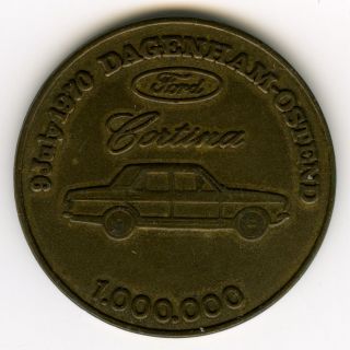 ☆ Belgium • Medal Token 1970 ☆ Ford Cortina • 1.  000.  000 Produced☆ Jeton ☆c1411 photo