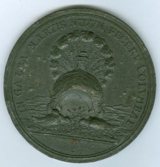 1713 Austrian Medal To Commemorate The Peace Of Rastatt,  The Helmet Of Mars photo