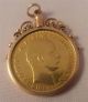 Greece Greek Gold 20 Drachmai 1884 - King George A ' In 18k Gold Bezel Europe photo 1