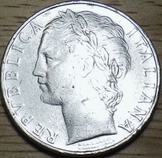 1956 Italy 100 Lire - Larger Coin - Look photo