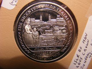 Isle Of Man Crown,  2005,  Nelson Funeral Procession,  C/n P/l Uncirculated,  K 1280 photo