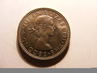 Zealand 6 Pence,  1956,  Choice Uncirculated photo