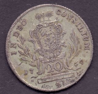 L29,  Germany,  Bavaria,  1764 20 Kreuzer Silver Coin,  Maximilian Iii photo