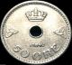 Norway - Norwegian 1940 50 Øre Coin - Rare Coin - Haakan Vii Europe photo 1