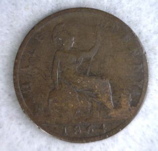 Great Britain 1/2 Penny 1864 British (stock 1791) photo