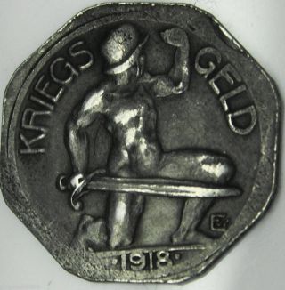 Ww I German Notgeld Coin 1918 Stadt NeunbÜrg 20 Pf Extrem Scarce photo
