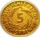 Germany - German 1925d Gold Colored 5 Reichspfennig Coin Germany photo 1