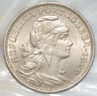 Portugal 50 Centavos 1929 Km 577 Coin Scarce Year photo