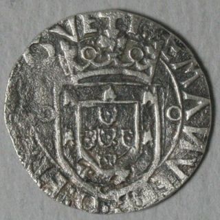 Ek // 20 Reis Portugal Monarchy 1495 - 1521 Manuel I Near Vf photo