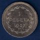 Euzkadi Spain Viscayan Viscaya Republic 1 Peseta 1937 Spanish Civil War Coin Europe photo 1
