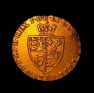 Scarce 1788 British Half Spade Guinea Gold Coin King George Iii Gorgeous photo