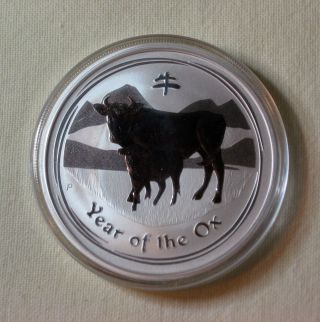 2009 Silver Australian Year Of The Ox Coin 2 Oz (series Ii) photo