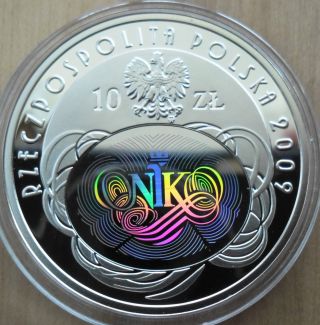 Poland 10 Zlotych,  2009,  Silver With Hologram,  Supreme Chamber,  90th Anniversary photo