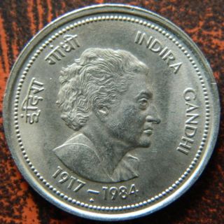 India Republic Fifty 50 Paise Copper - Nickel Coin Indira Gandhi Unc (ir Fp2) photo
