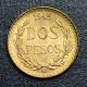 1945 Mexico Dos Pesos Gold Coin 0.  0482 Troy Ounce - 6c98 Coins: World photo 1