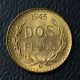 1945 Mexico Dos Pesos Gold Coin 0.  0482 Troy Ounce - 6c98 Coins: World photo 2