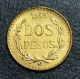 1945 Mexico Dos Pesos Gold Coin 0.  0482 Troy Ounce - 6c97 Coins: World photo 1