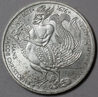 1976 - D Bu Grimmelshausen Commemorative Germany Silver 5 Mark Coin (demon) photo