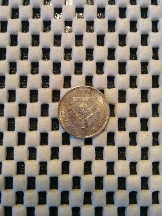 1938 South Africa 3 Pence Silver Coin photo