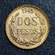 1945 Mexico Dos Pesos Gold Coin 0.  0482 Troy Ounce - 6c95 Coins: World photo 1