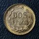 1945 Mexico Dos Pesos Gold Coin 0.  0482 Troy Ounce - 6c95 Coins: World photo 2