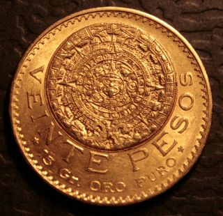 Awesome 1918 Mexican Gold 20 Pesos (regular Strike) Gem Au photo