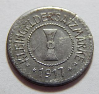 1917 Muhlhausen Germany Notgeld 10 Pfennig Emergency Money Coin Ww1 9223.  15 photo