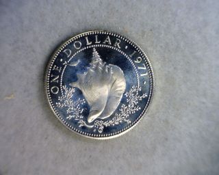 Bahamas $1 Dollar 1971 Proof Silver Coin (stock 0564) photo