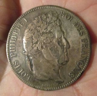Silver Coin France 5 Francs Louis Philippe 1 1832 Vf photo